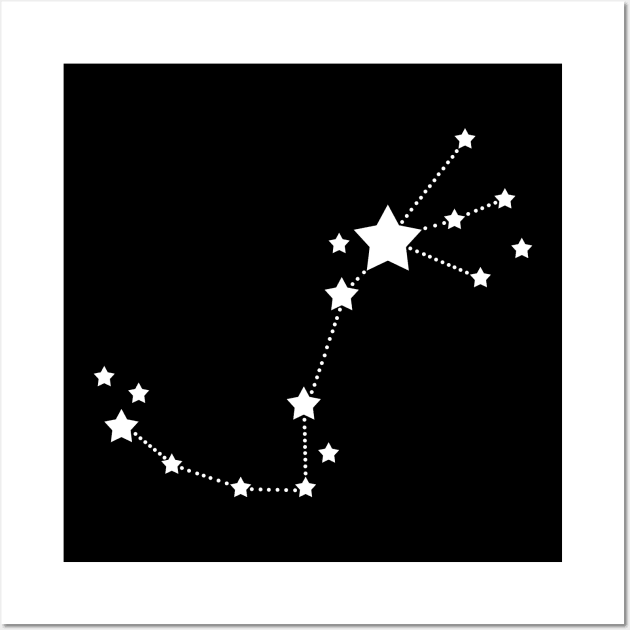 Scorpio Stars Zodiac Constellation Wall Art by Korry